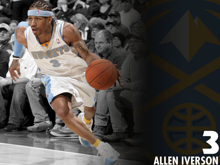 Allen Iverson Nuggets Wallpaper - Allen Iverson Wallpaper Nuggets - HD Wallpaper 