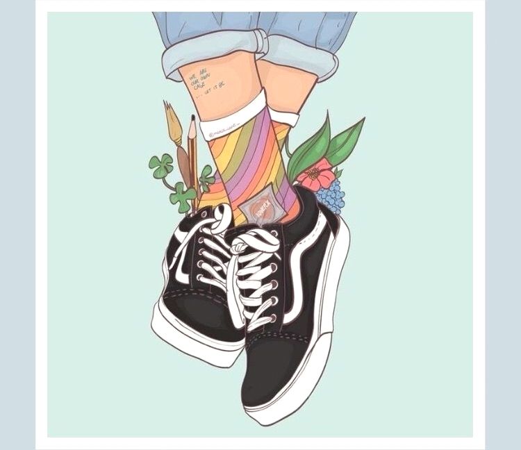 #wallpaper #tumblr #aesthetic #vans #locksreen #background - Vans Dibujo - HD Wallpaper 