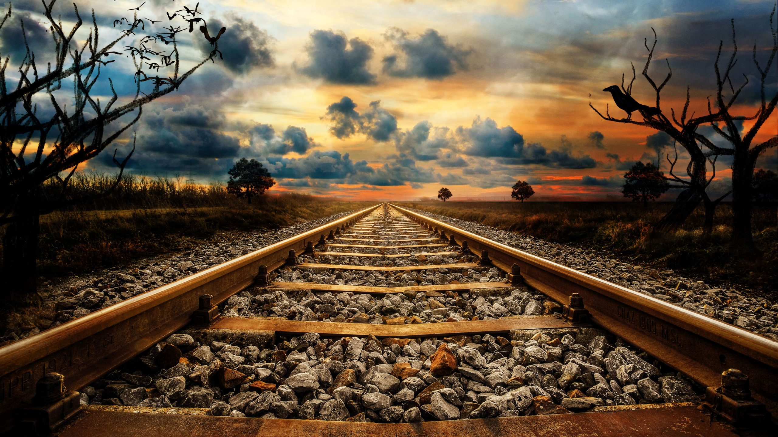 Rail Way Track Images Hd - HD Wallpaper 