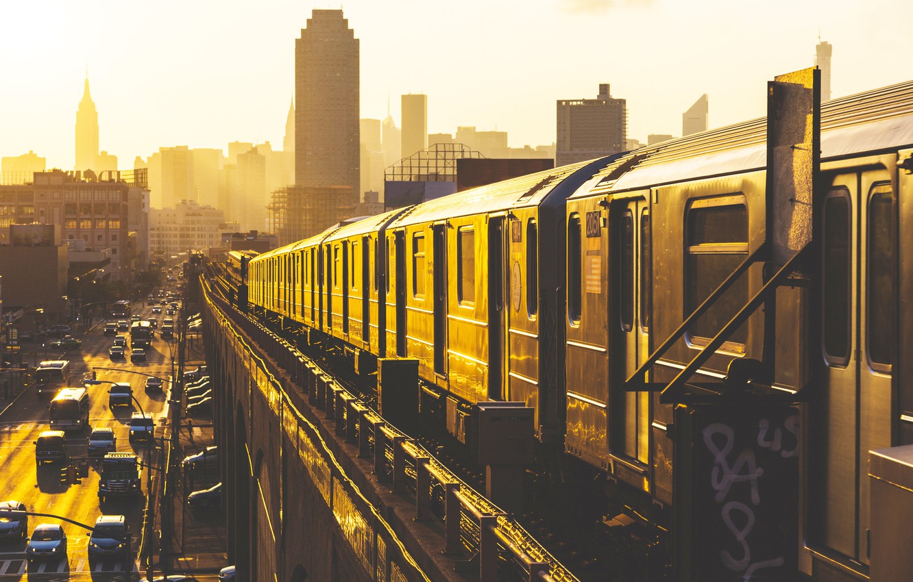 Photo Wallpaper Road, Auto, The Sun, Machine, Life, - New York Subway - HD Wallpaper 