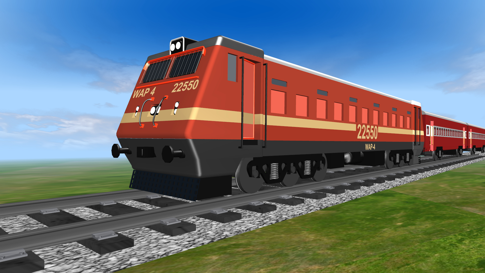 Train Engine India - Train Interior 3d Model Free Download - HD Wallpaper 