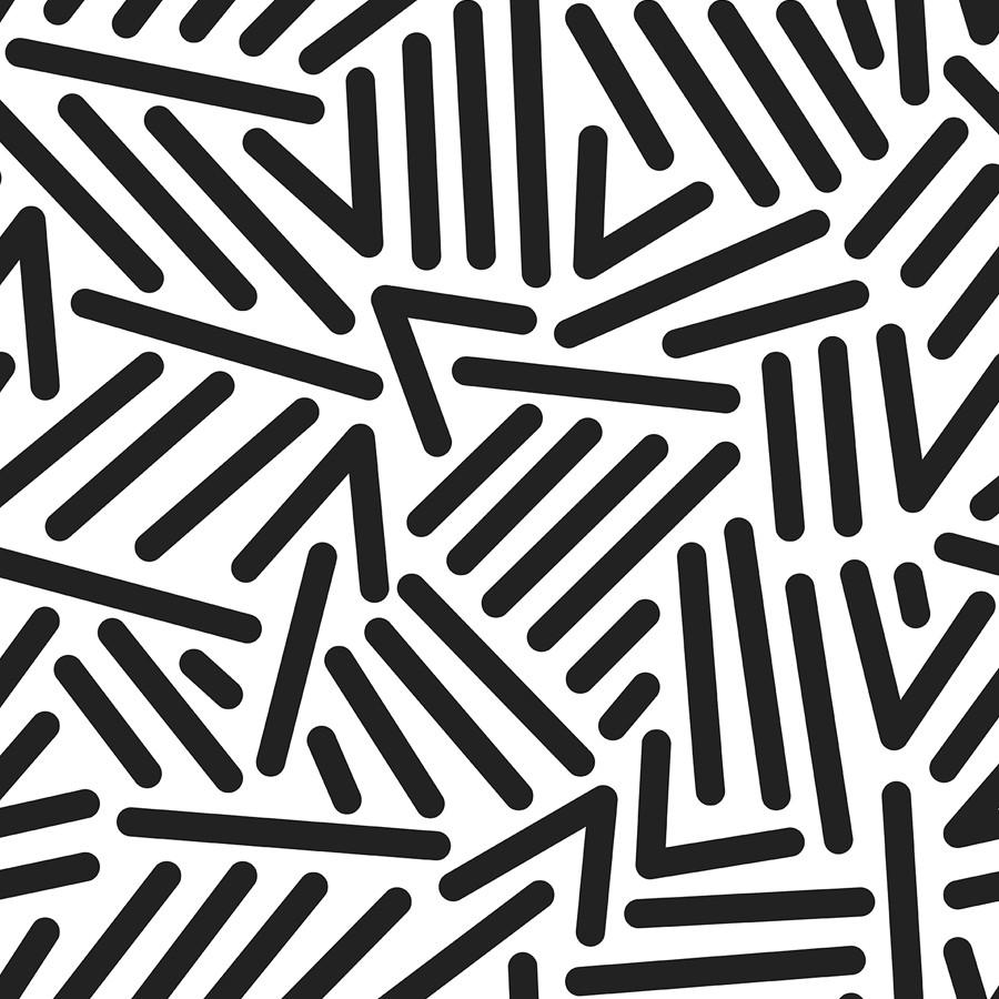 Black And White Geo Pattern - HD Wallpaper 