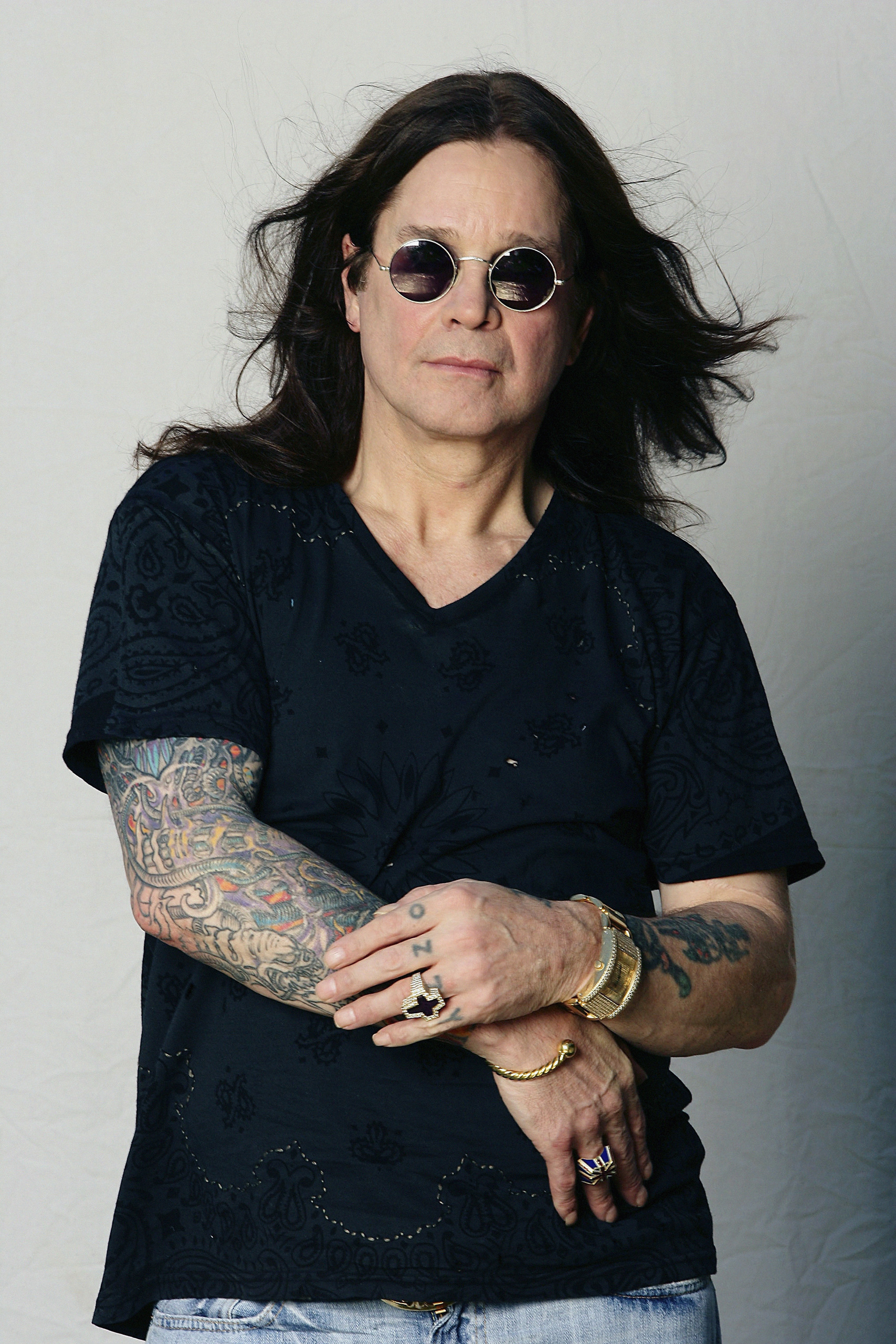 ozzy osbourne with black hair