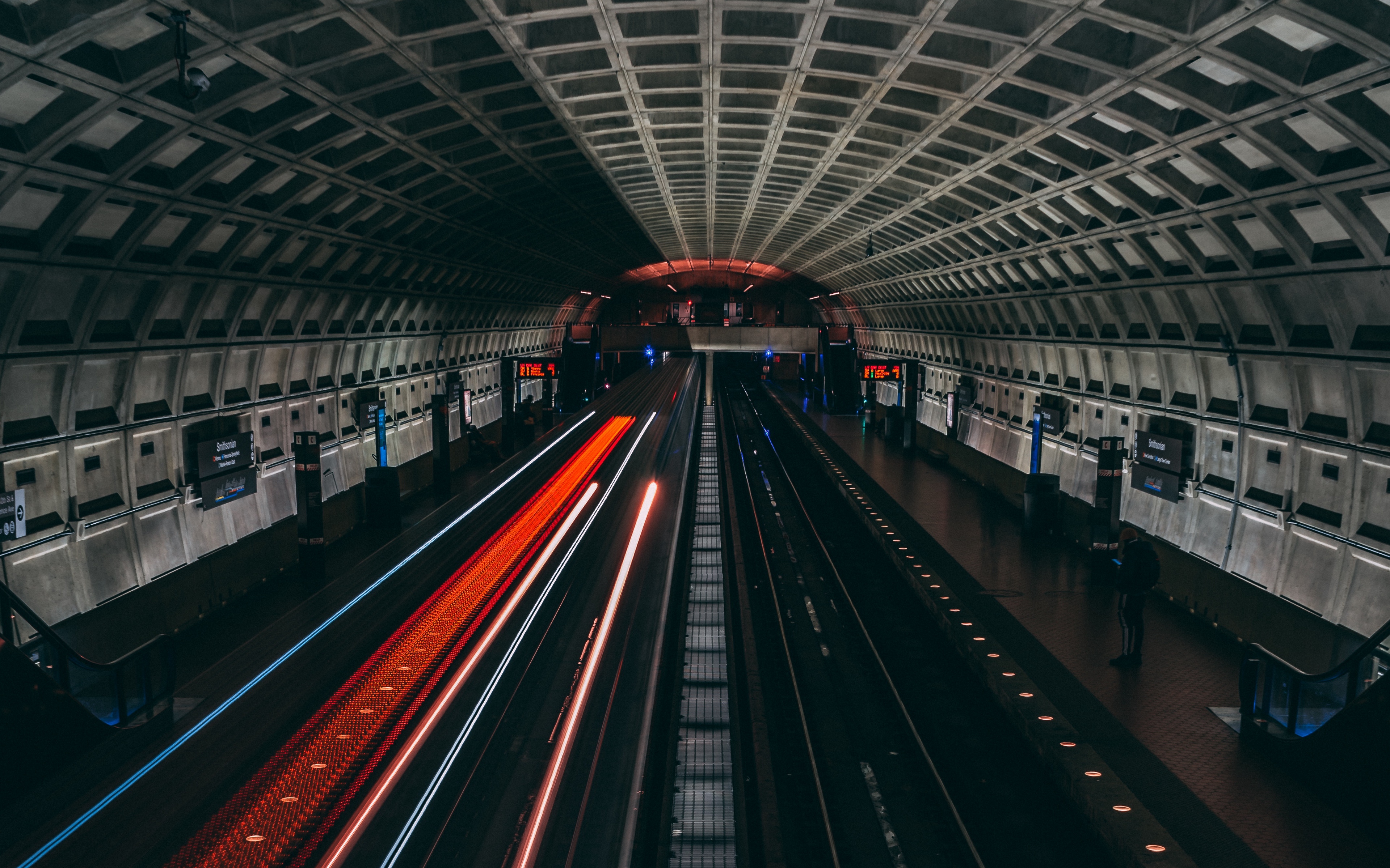 Wallpaper Railway, Underground, Rails, Station - Metro Station - HD Wallpaper 