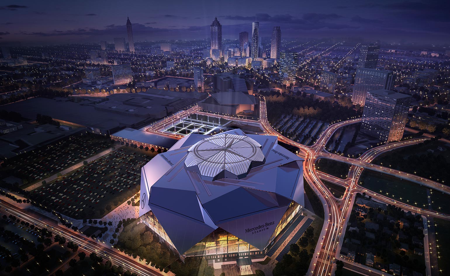 Mercedes Benz Stadium Built - HD Wallpaper 