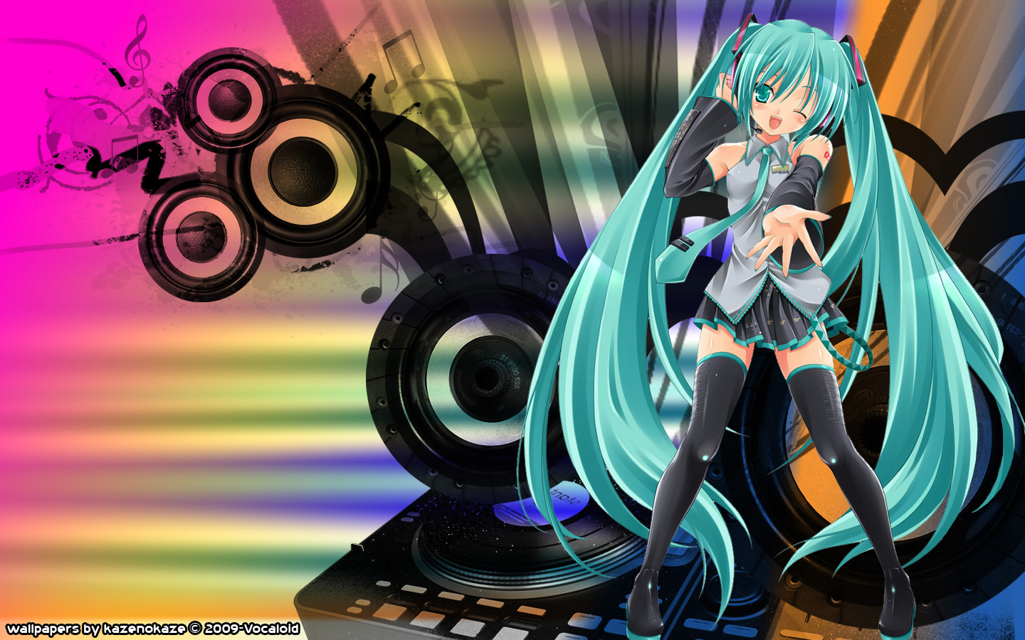 Vocaloid, Miku Hatsune Wallpaper 
	style Width - Hatsune Miku Music - HD Wallpaper 