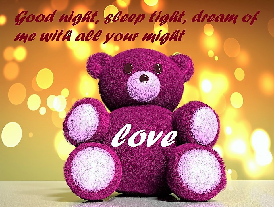 Love Good Night Teddy - 954x720 Wallpaper 