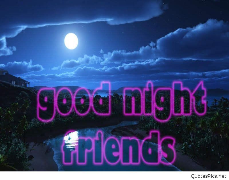 Good Night Friends Wallpaper 3d - HD Wallpaper 