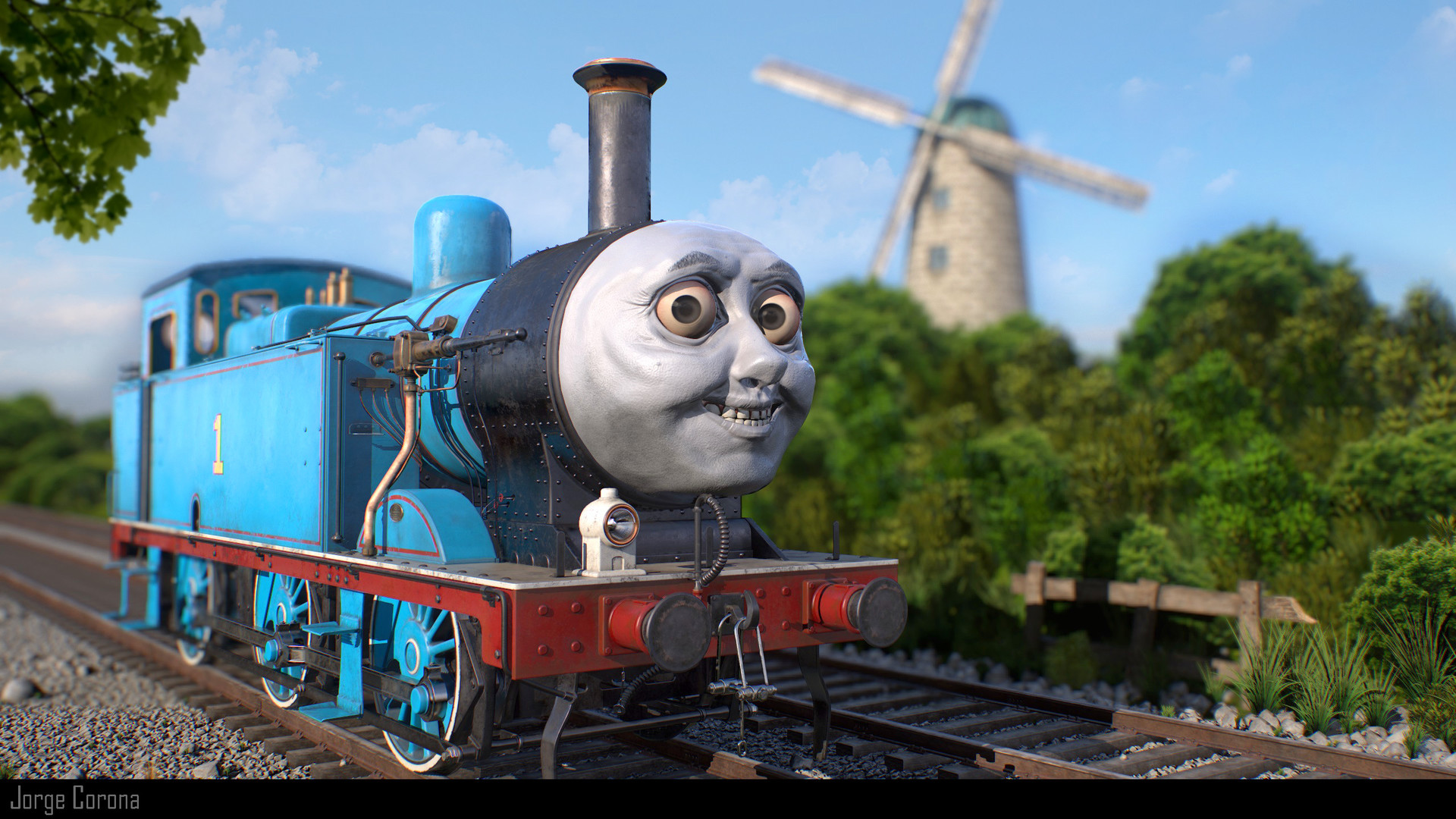creepy thomas the train
