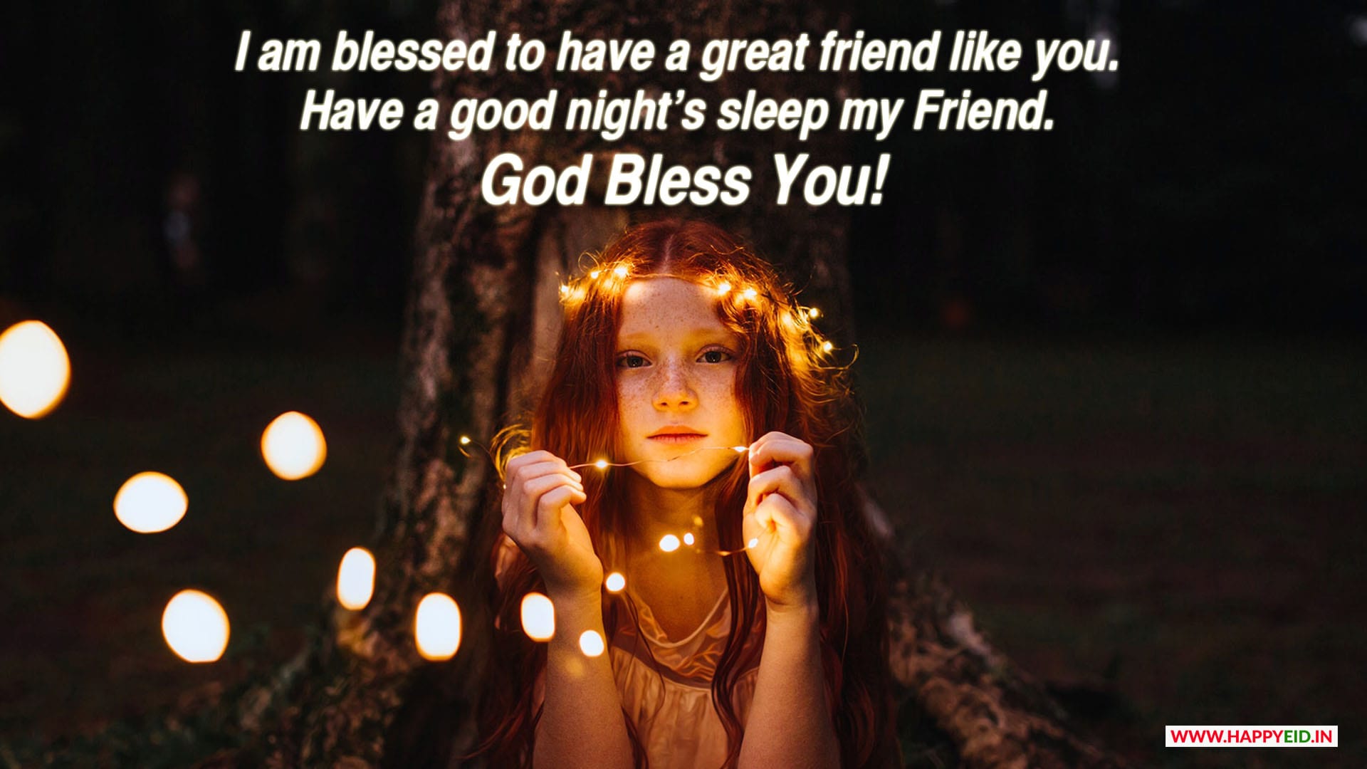 Good Night Photos For Friends - Good Night God Bless You Friends - HD Wallpaper 