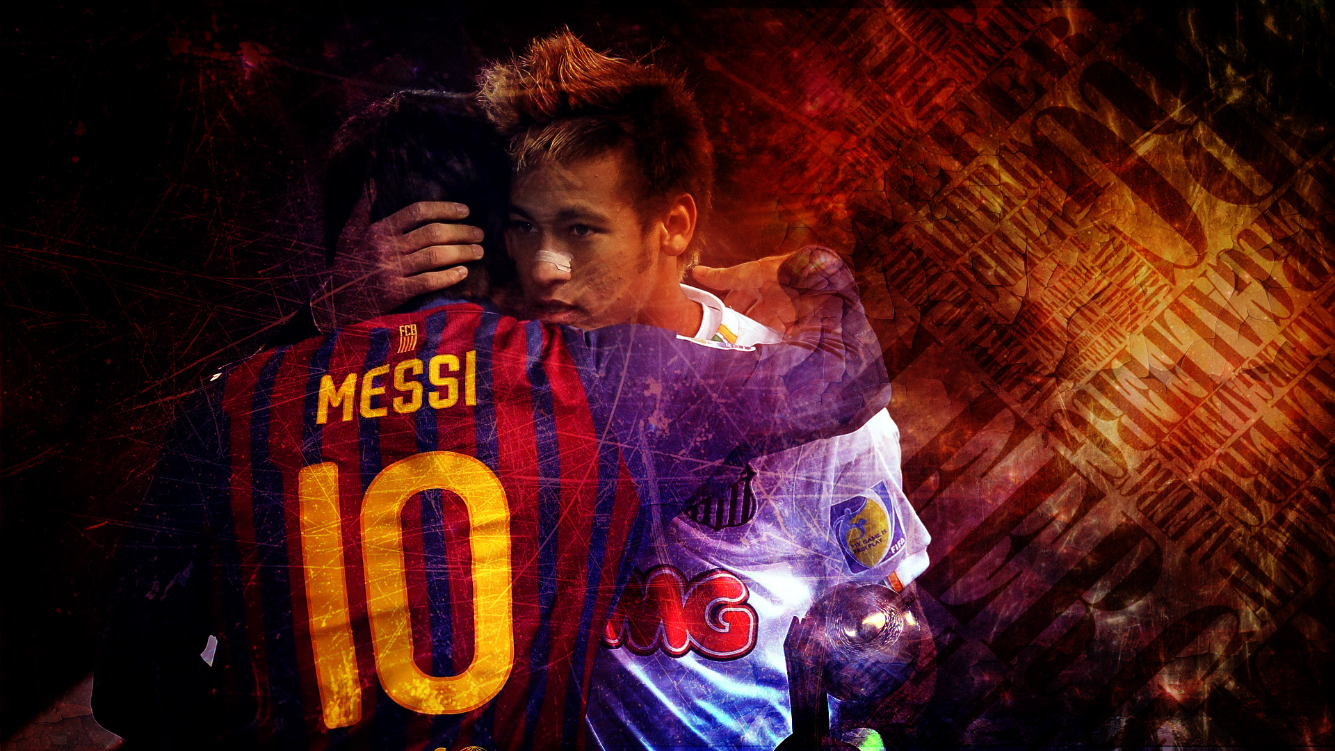 Neymar Messi Hd Wallpaper - Neymar Jr And Messi Hd - HD Wallpaper 