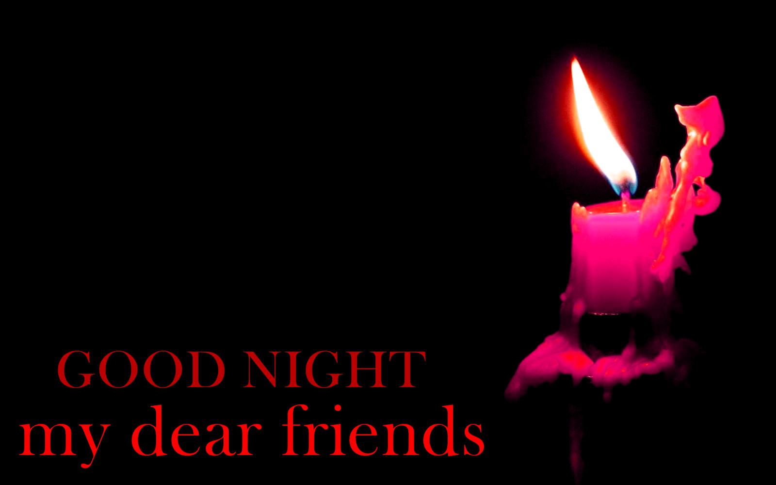Good Night My Dear Friends Candle Light Hd Wallpaper - Good Night My Dear Friends - HD Wallpaper 