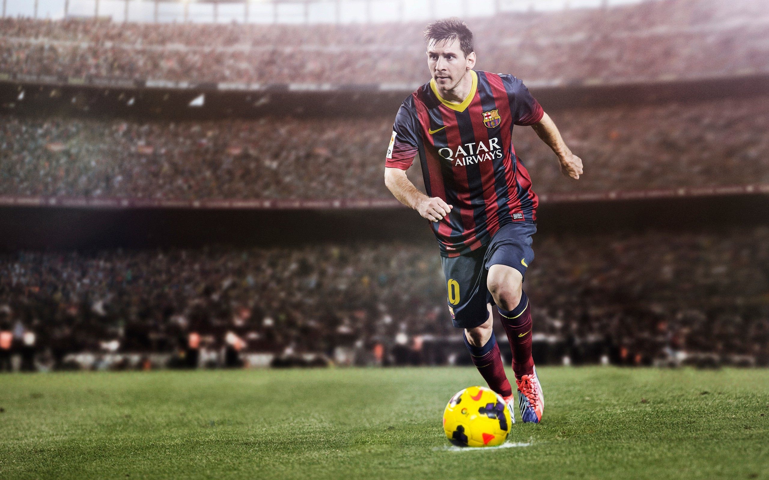 Lionel Messi Kicking Football - 2560x1600 Wallpaper - teahub.io