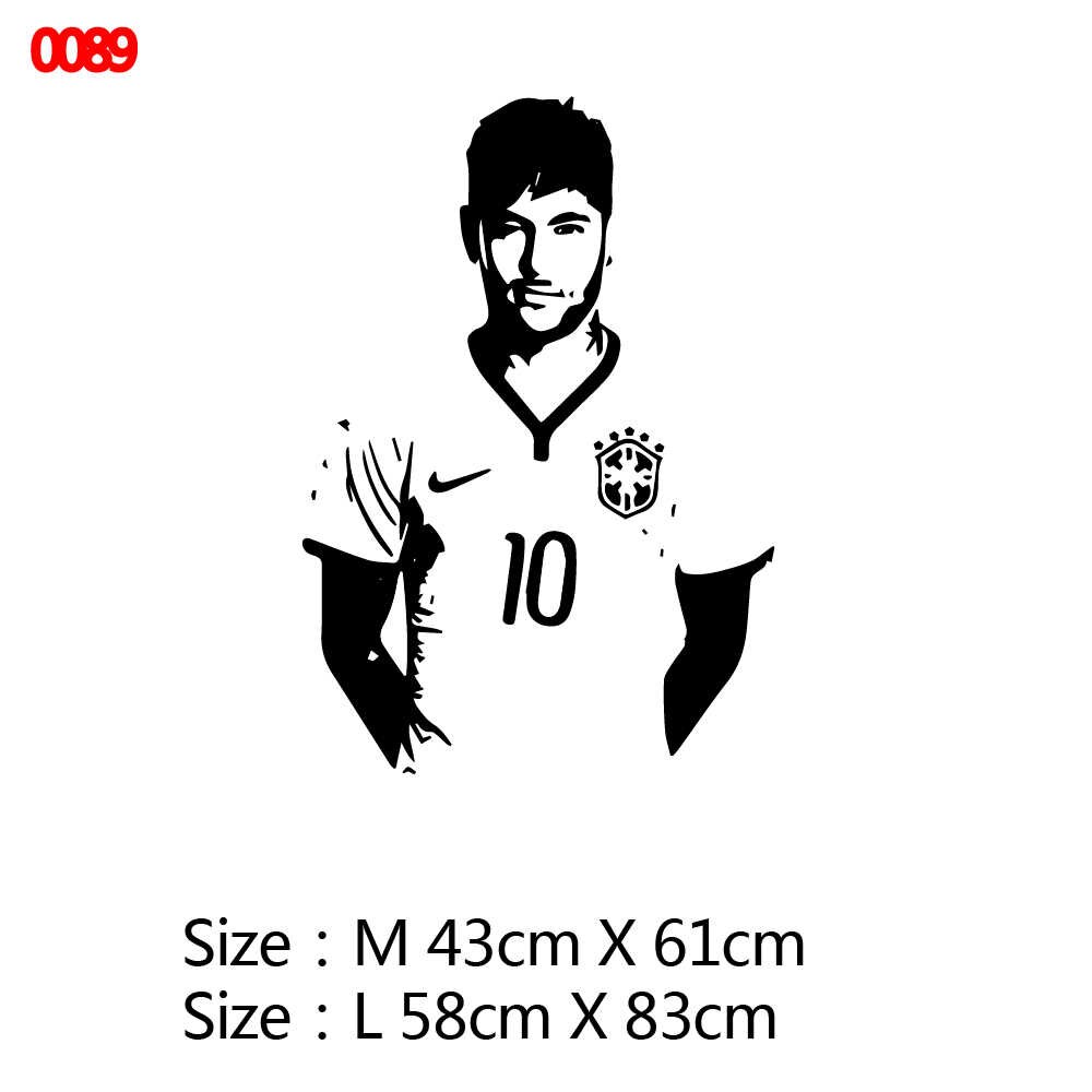 New Foot Ball Player Messi Vinyl Kitchen Wall Stickers - Line Art Of Neymar - HD Wallpaper 