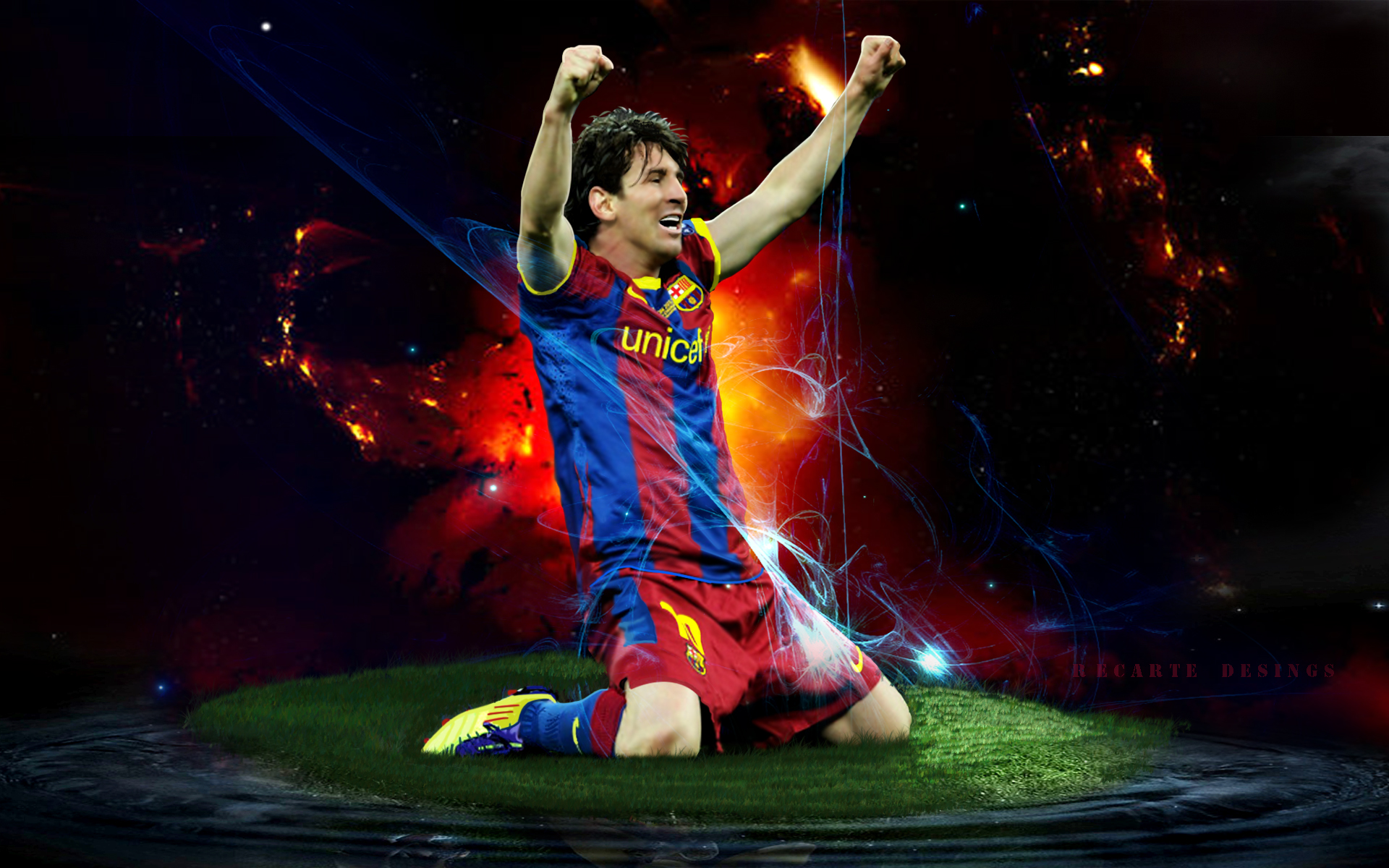 Lionel Messi Celebrate Wallpaper Free Download Wallpaper - Messi Motivational Wallpapers Hd - HD Wallpaper 