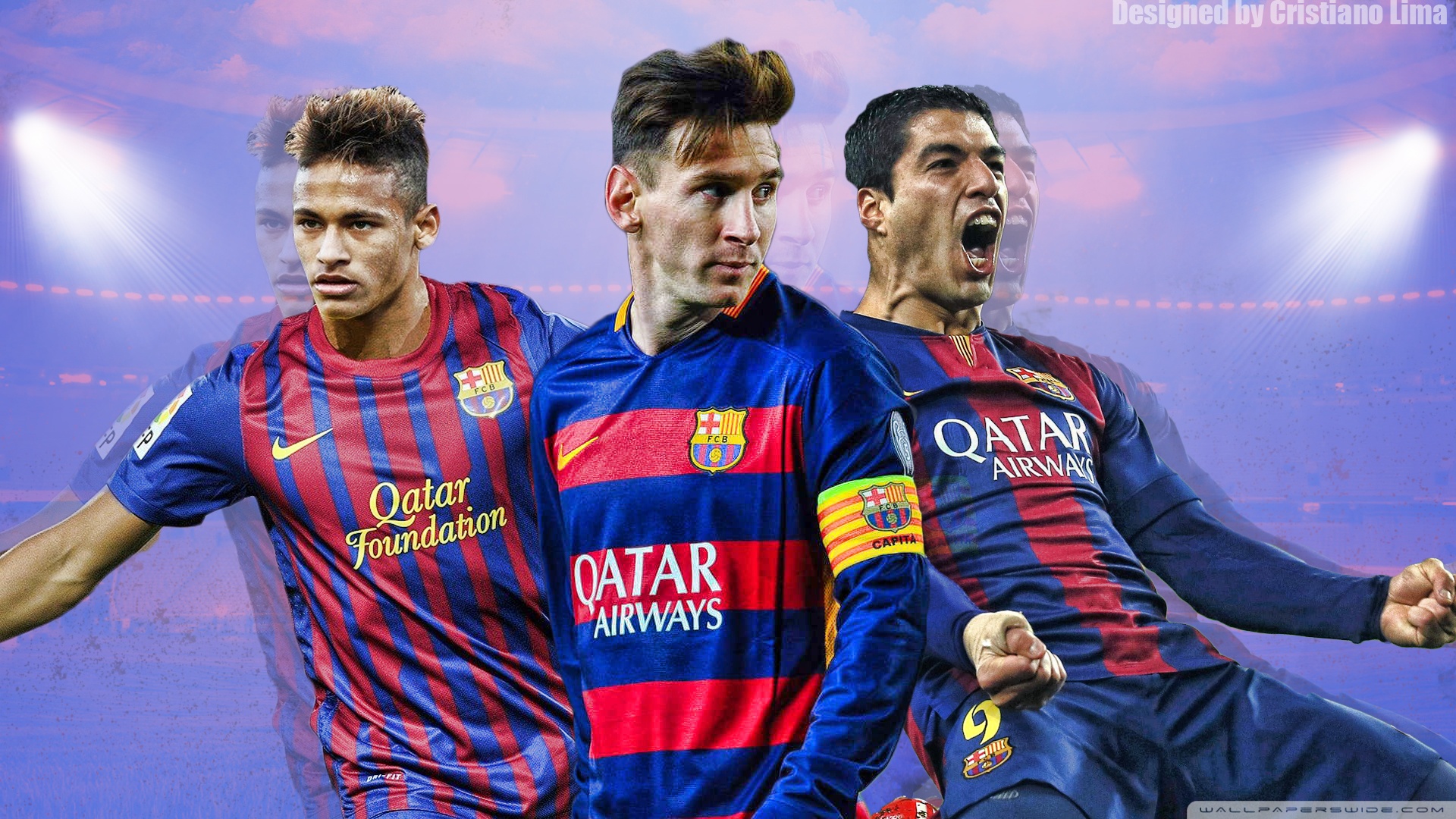 Barcelona Messi And Neymar - HD Wallpaper 