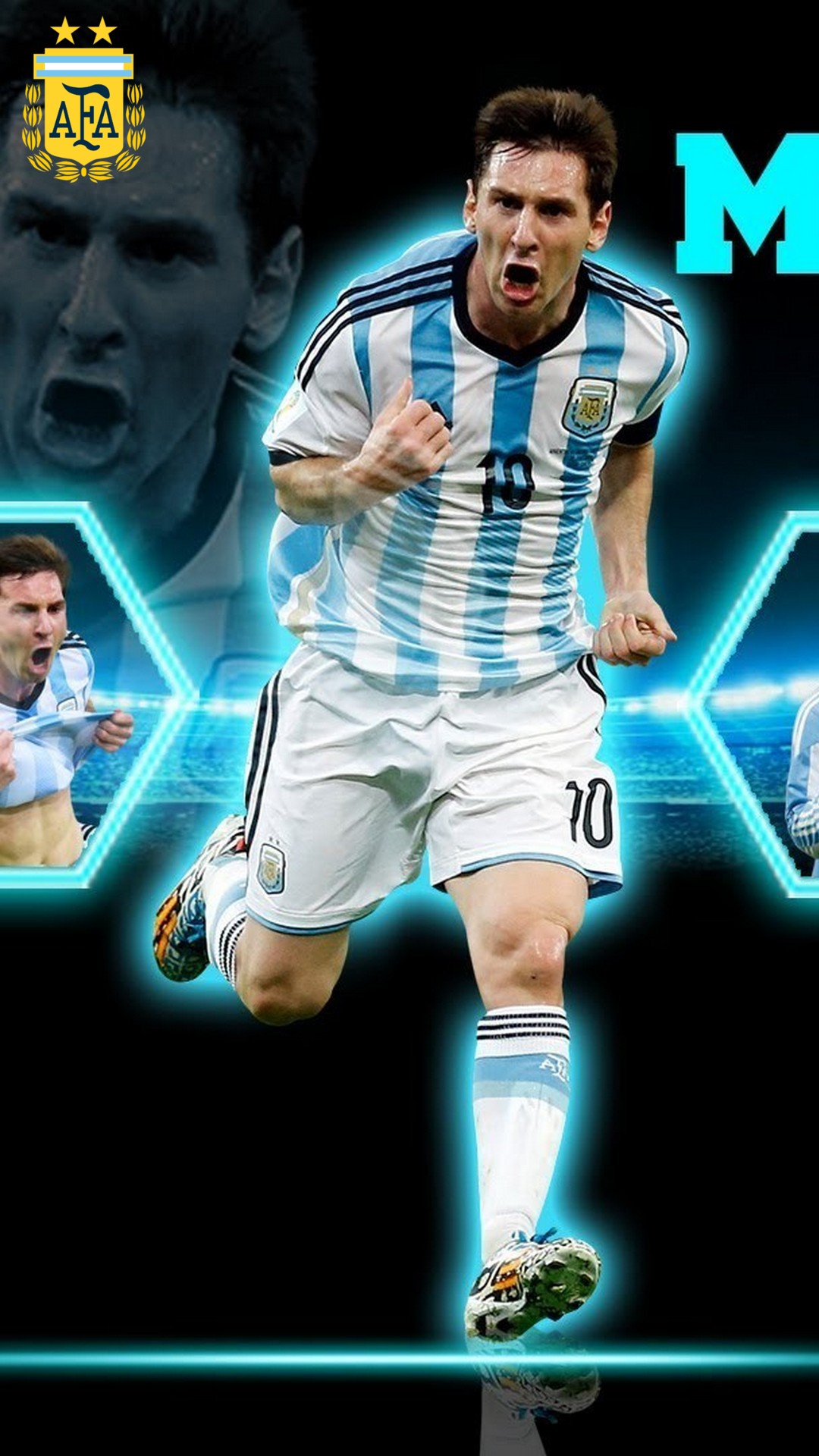 Messi Argentina Mobile Wallpaper Hd With Resolution - Argentina National Football Team - HD Wallpaper 