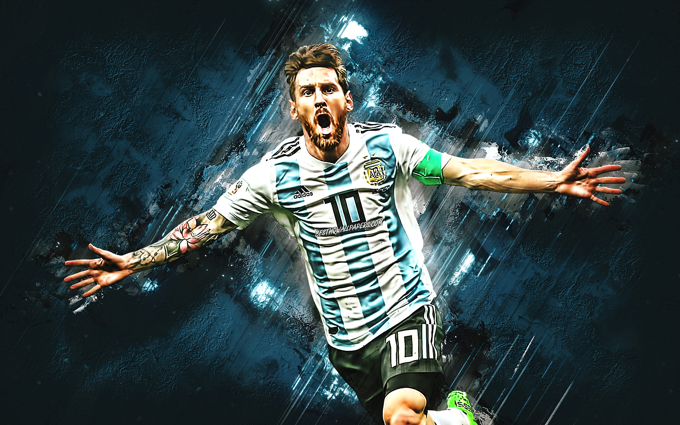 Lionel Messi, Grunge, Argentina National Football Team, - Lionel Messi  Argentina Wallpaper Hd - 2880x1800 Wallpaper 