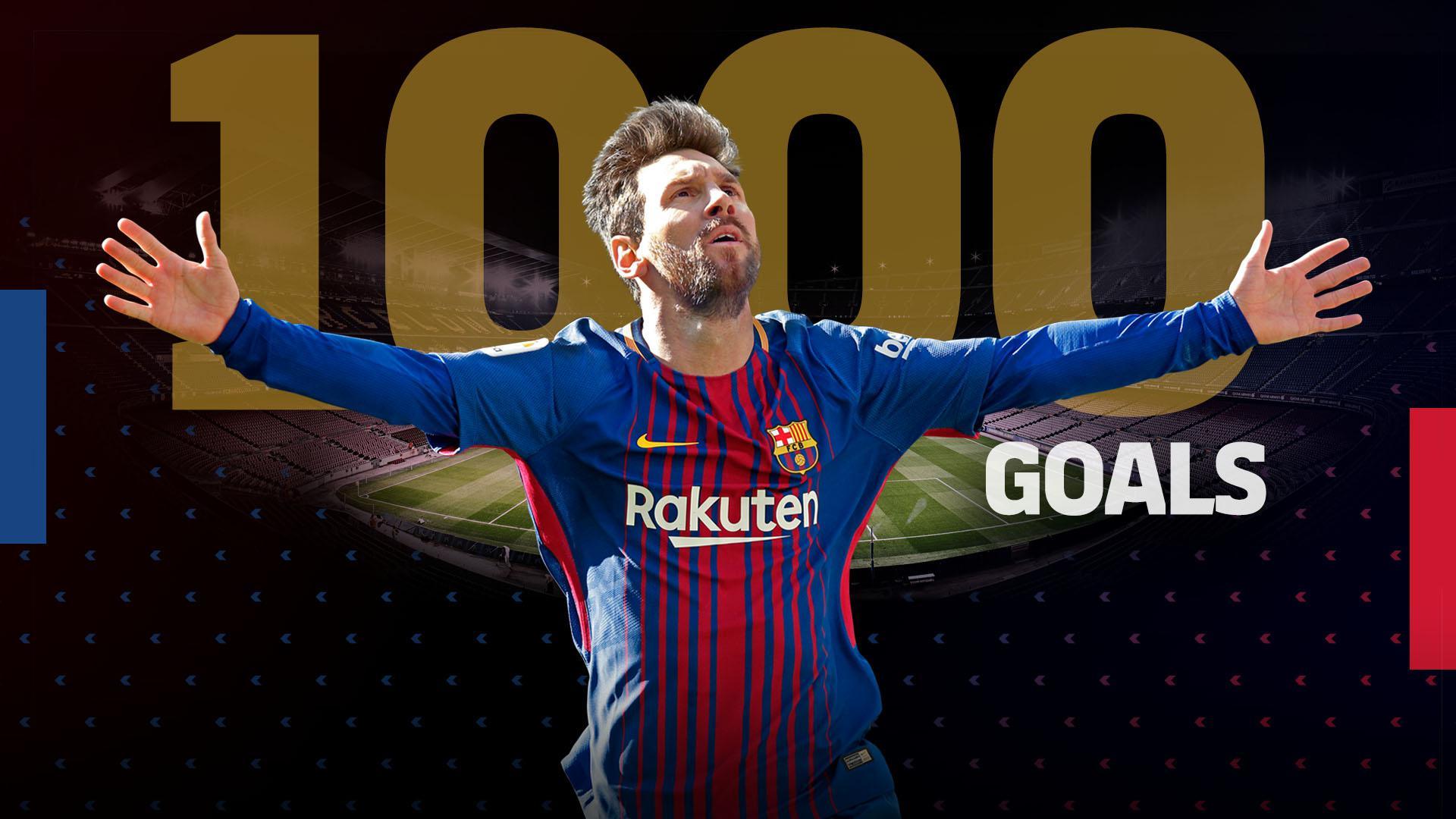 Lionel Messi 1000 Goals - HD Wallpaper 