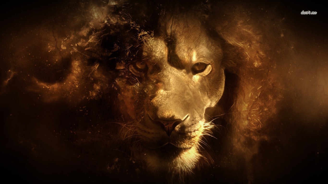 Lion Hd Art - HD Wallpaper 