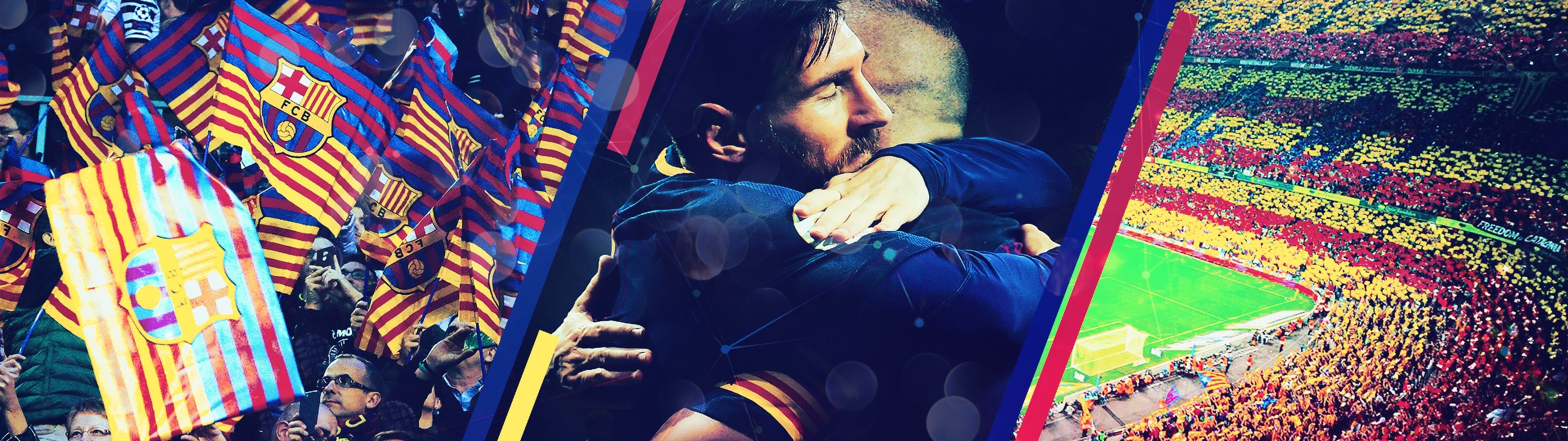 Lionel Messi, Barcelona, Iniesta - Barcelona Stadium Background 4k - HD Wallpaper 