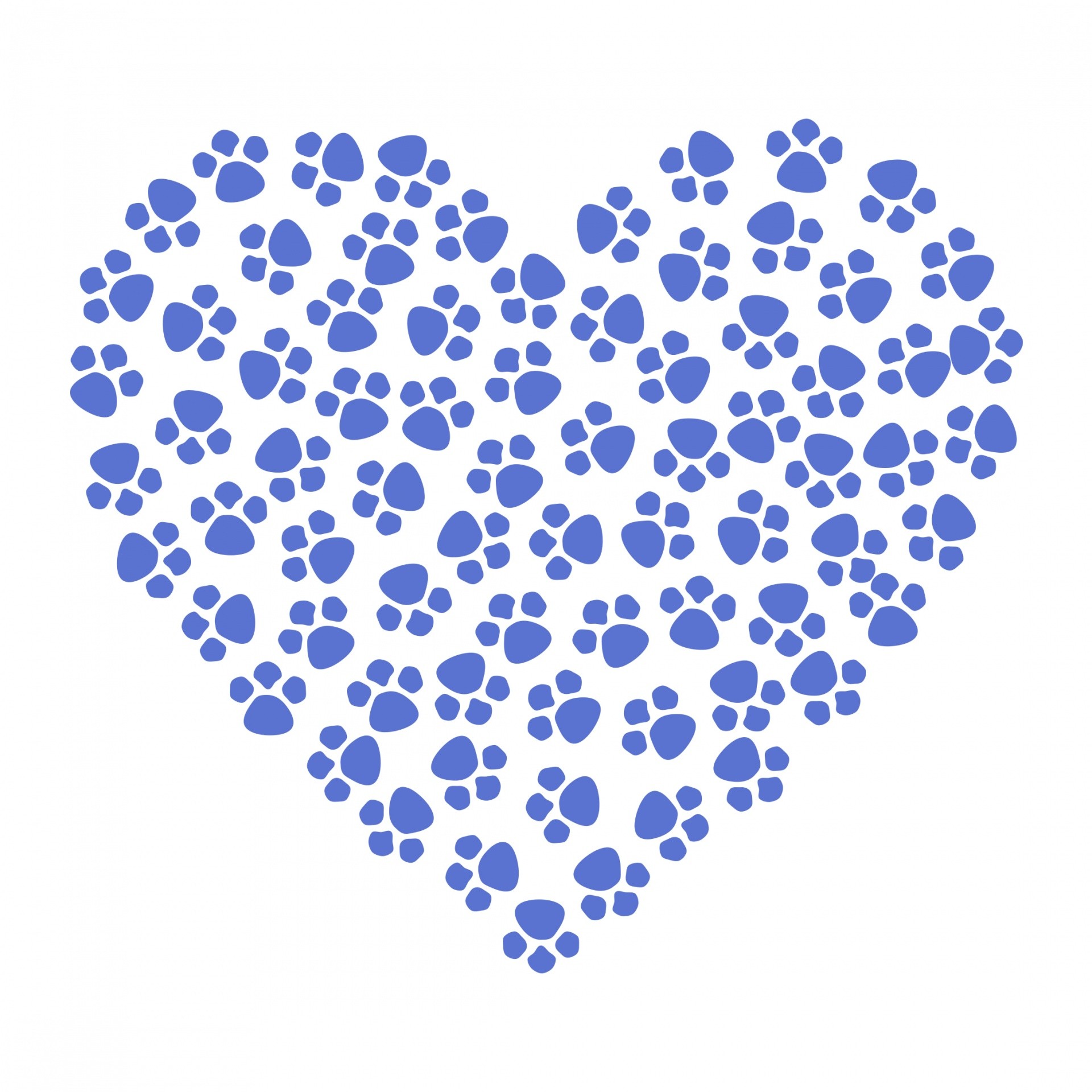 Wallpaper Heart Paw Print Background Paw Prints Heart - Heart Paw Prints Clip Art - HD Wallpaper 