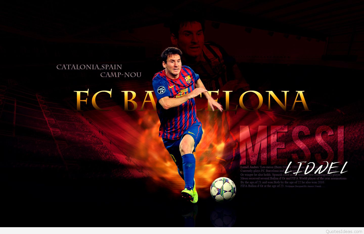 Light Wing - Fc Barcelona Messi Club - HD Wallpaper 