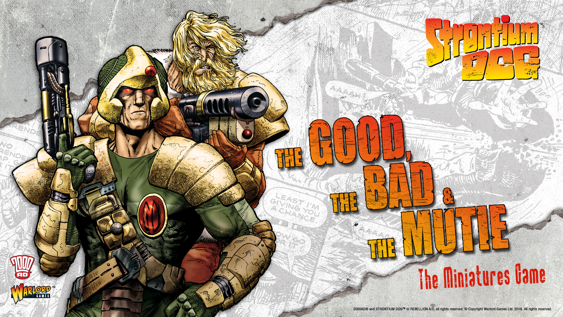 Strontium Dog Wallpaper For Desktop Johnny And Wulf - Strontium Dog - HD Wallpaper 