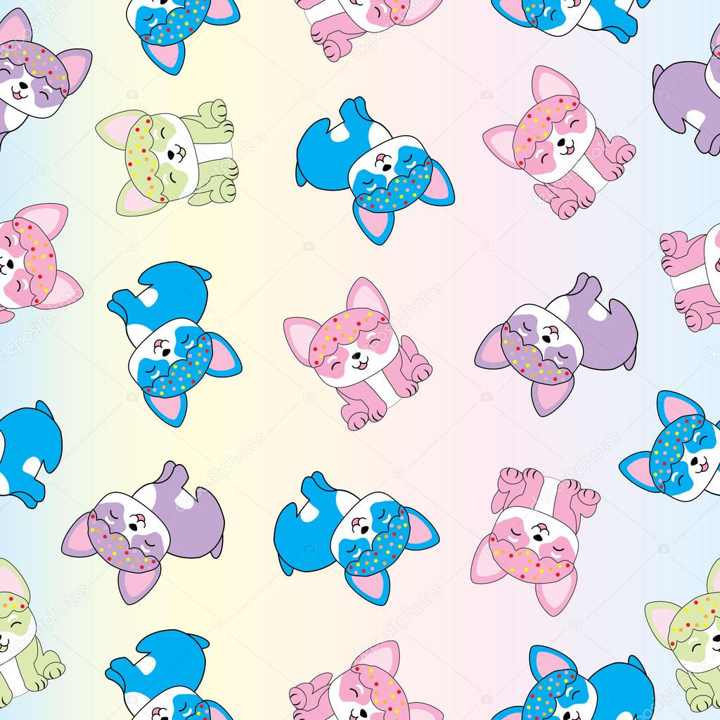 Puppy Wallpaper With Pink Purple - HD Wallpaper 