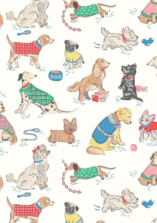Dog Print Wallpaper - Iphone Wallpaper Cath Kidston - HD Wallpaper 