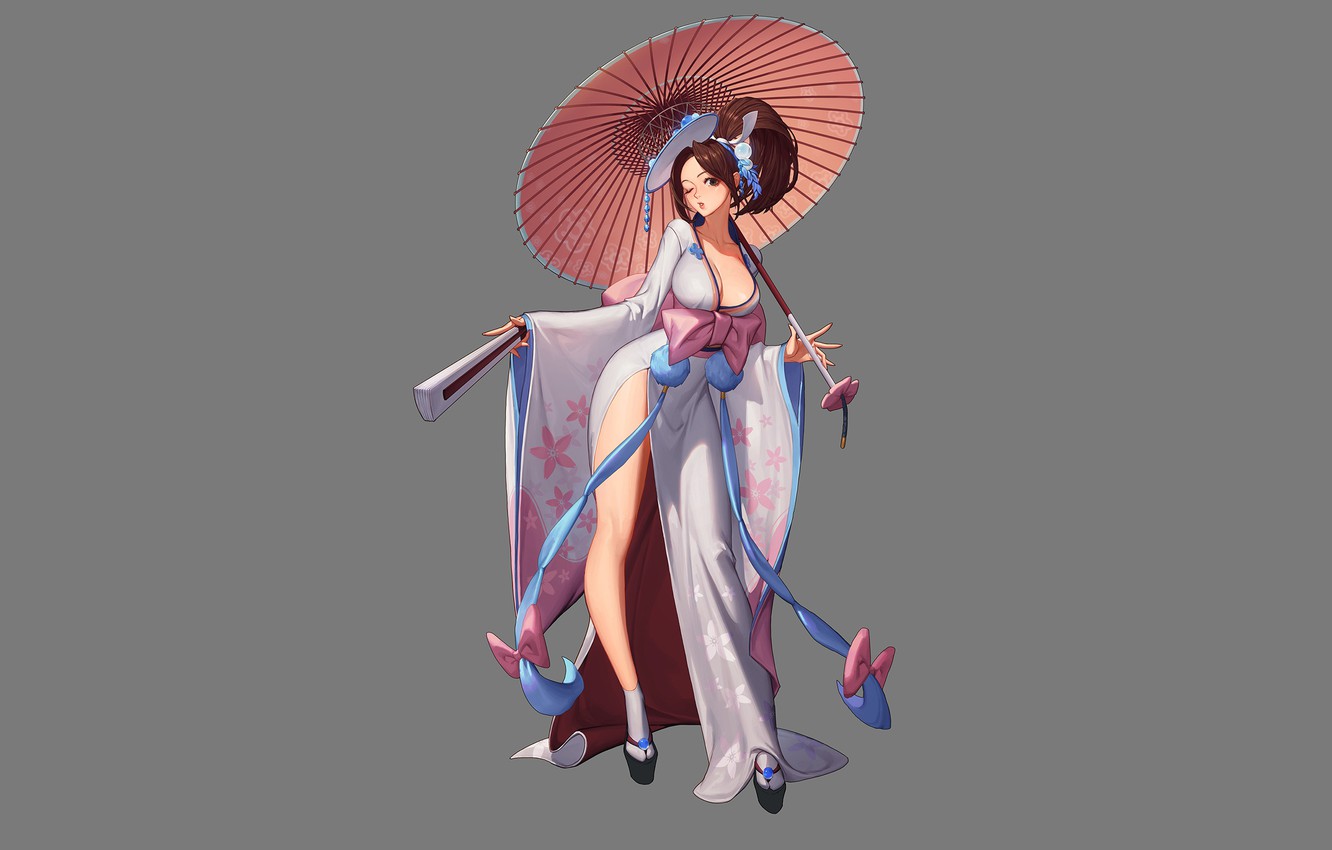 Photo Wallpaper Art, Asian, Mai Shiranui, The King - King Of Fighters All Star Mai - HD Wallpaper 