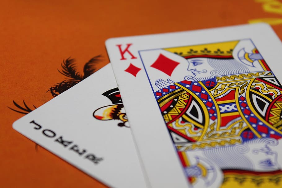 King Of Diamond And Joker Cards, Playing, Game, Gambling, - Playing Cards King And Joker - HD Wallpaper 