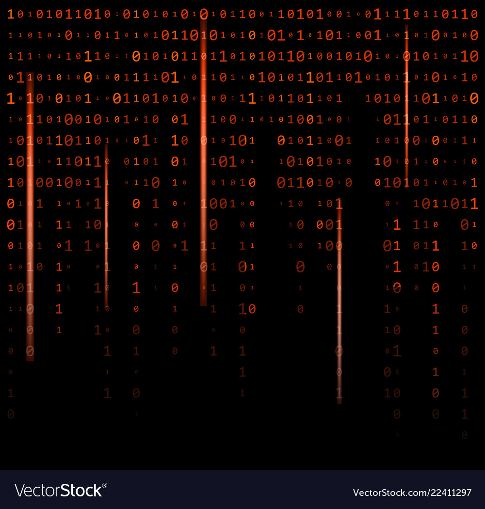 Red Binary Code Background - HD Wallpaper 