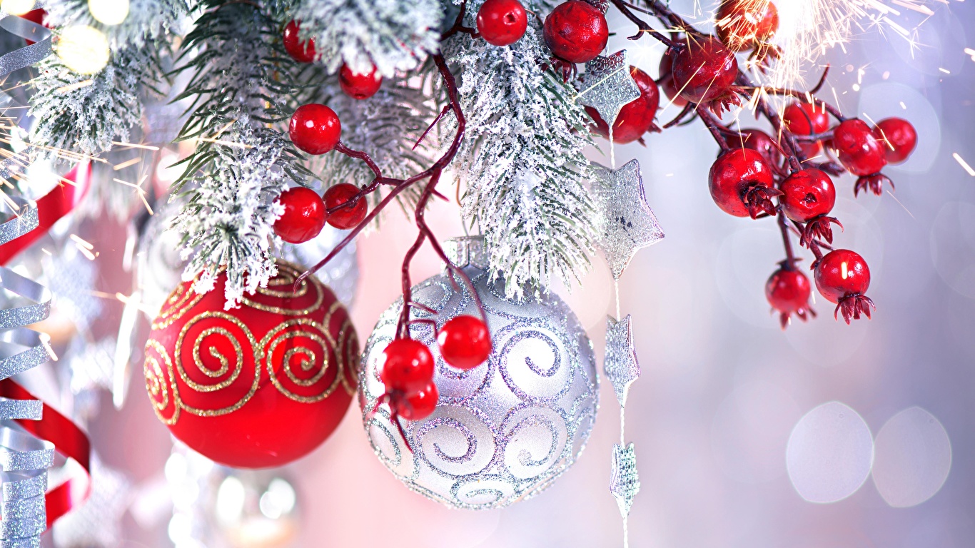 Snow And Christmas Tree - 1366x768 Wallpaper - teahub.io