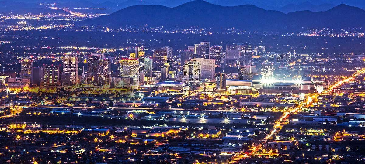 Glendale Arizona At Night - HD Wallpaper 