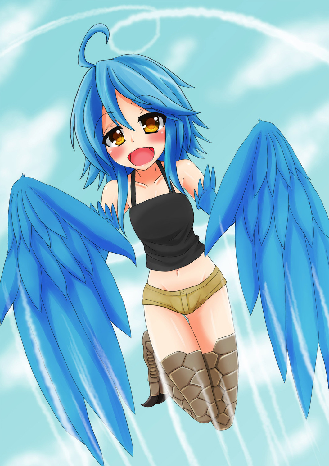 Monster Musume Papi Anime Bird Girl - HD Wallpaper 