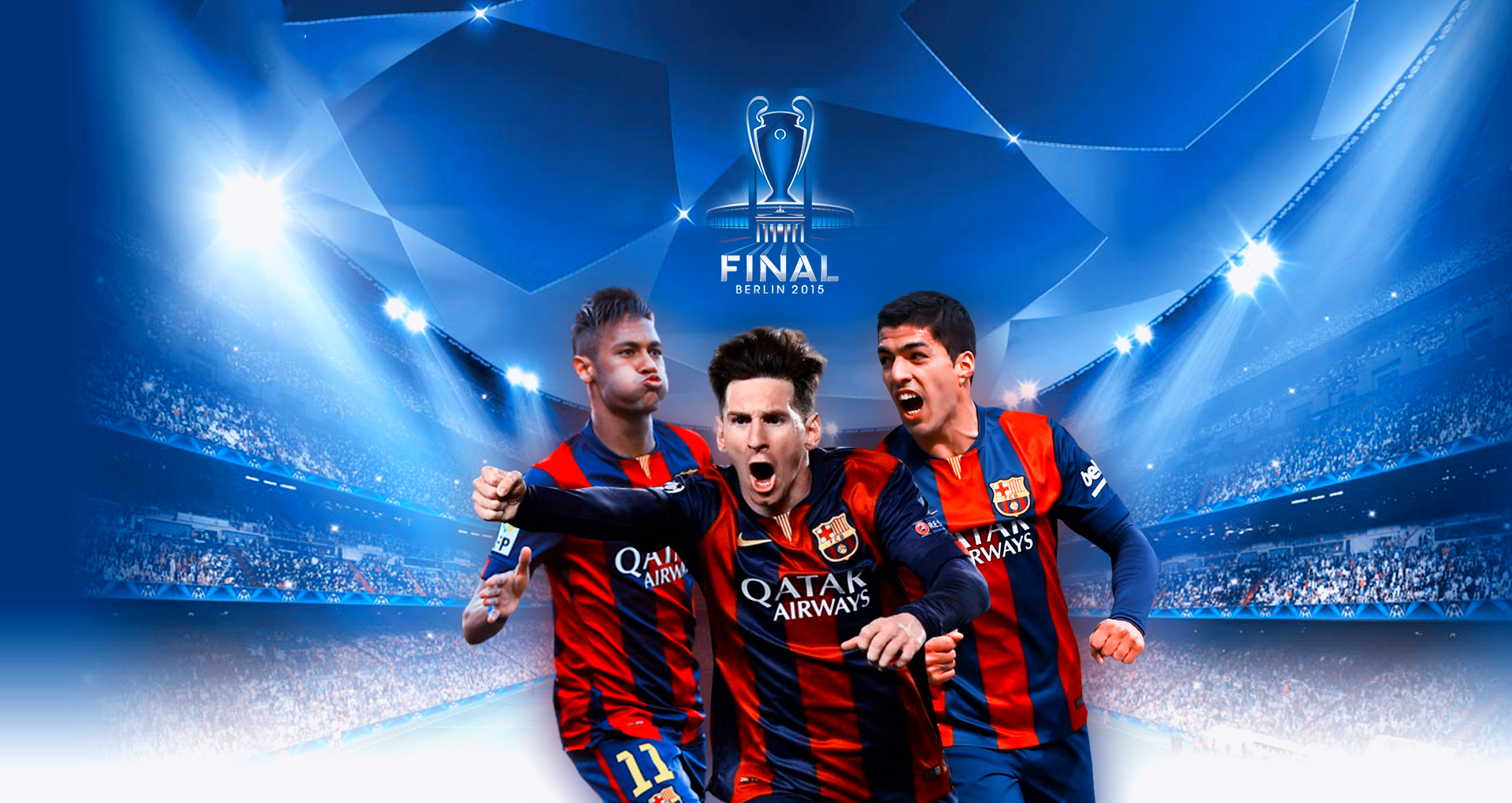 Fc Barcelona Road To Berlin Wallpapers Hd - Uefa Champions League Hd - HD Wallpaper 