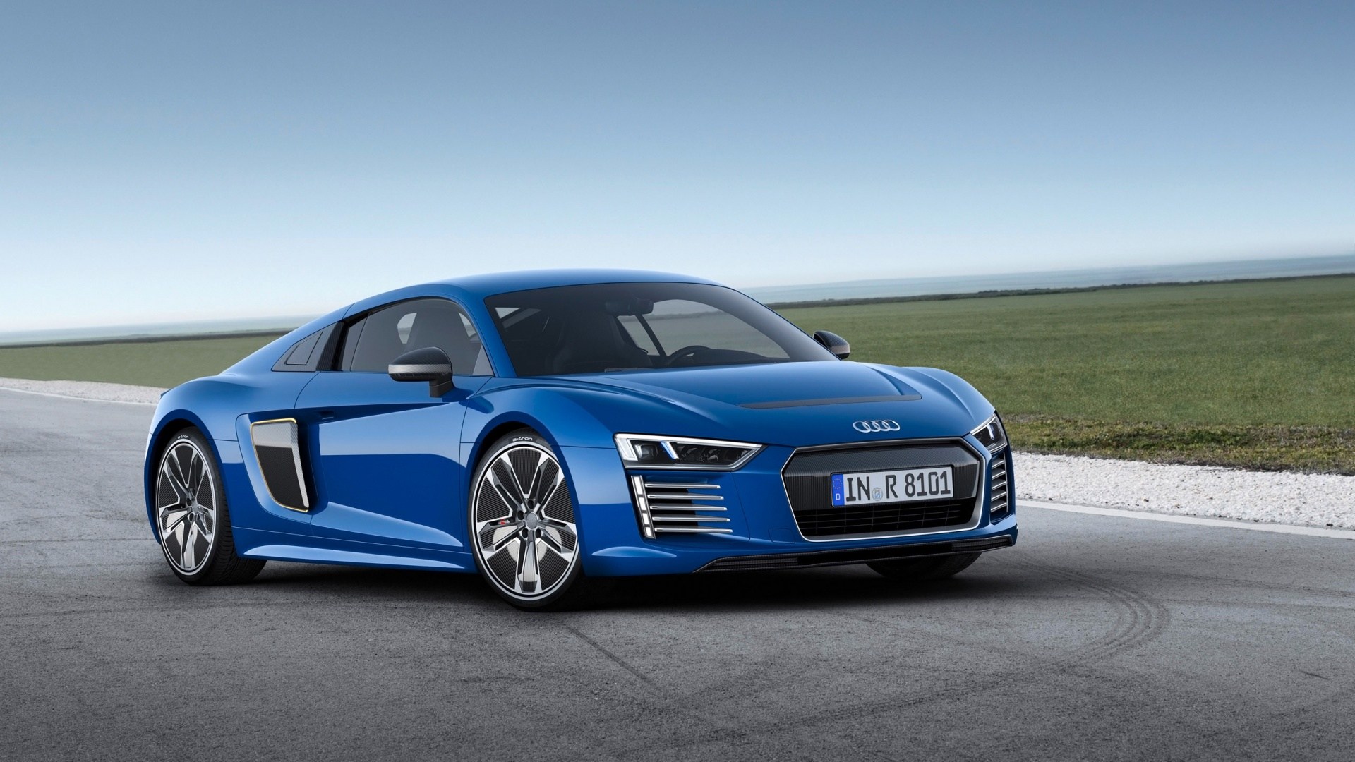Audi R8 Etron 1080p Hd Desktop Wallpapers 4k Wallpaper - Audi R8 Wallpaper Blue - HD Wallpaper 
