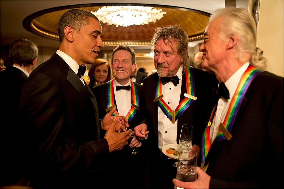 Barack Obama, John Paul Jones, Robert Plant, Jimmy - Led Zeppelin - HD Wallpaper 
