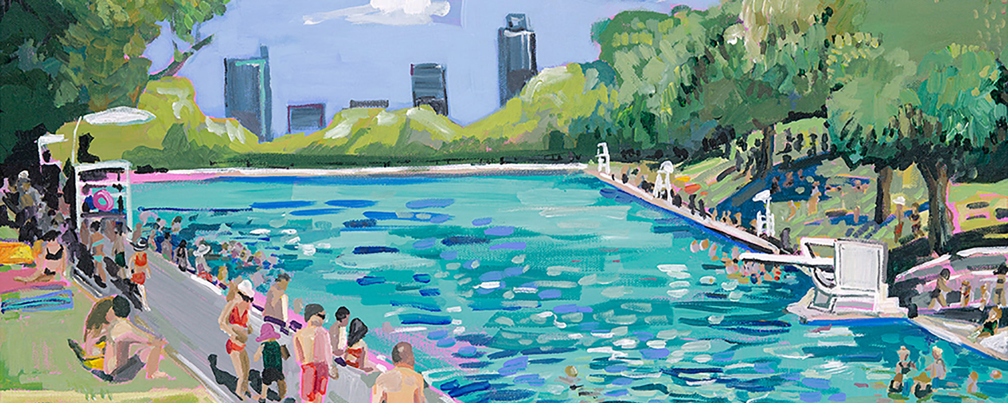 Barton Springs Painting - HD Wallpaper 