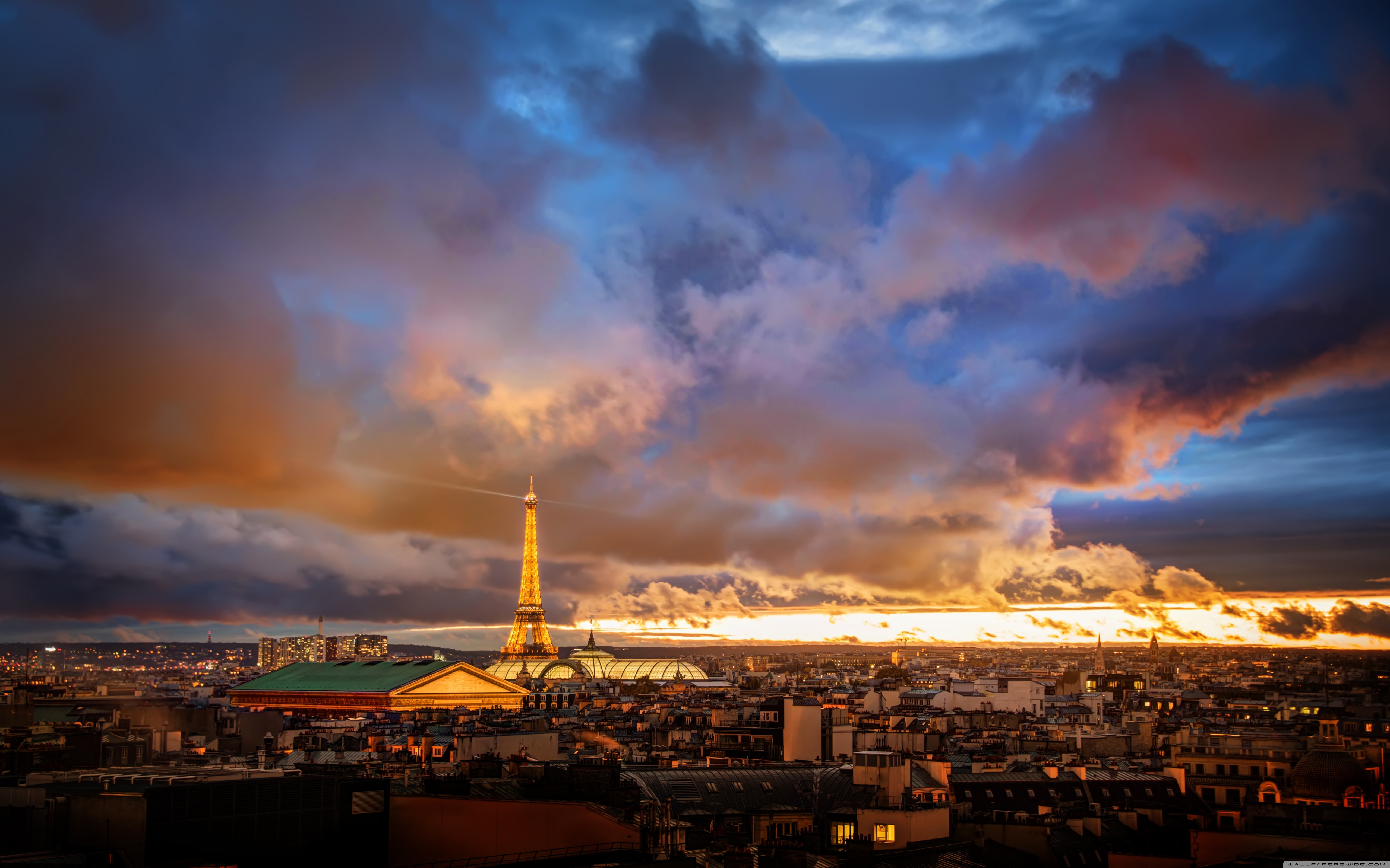 Paris By Night - HD Wallpaper 
