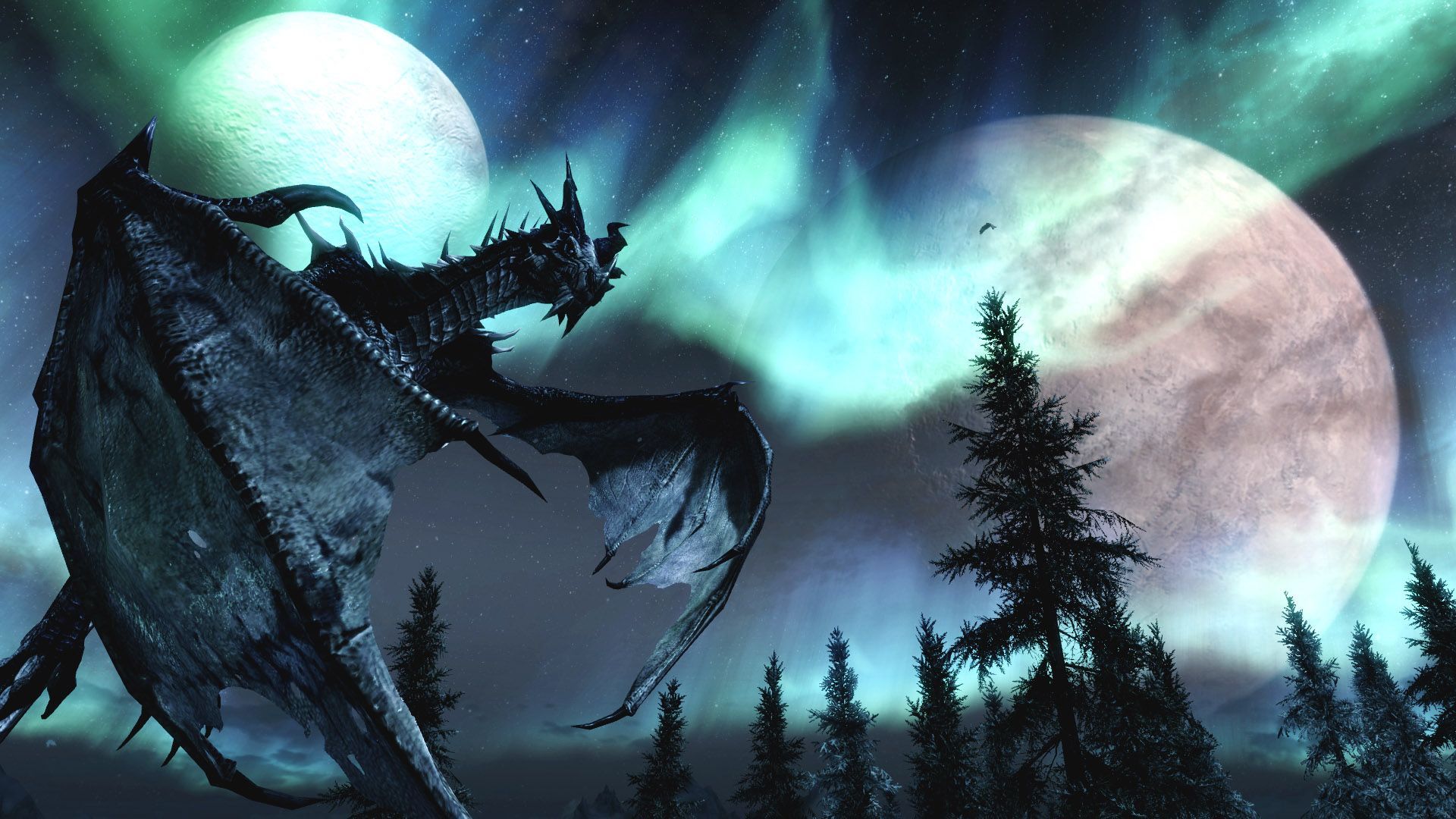 Dragon Wallpaper Skyrim - HD Wallpaper 