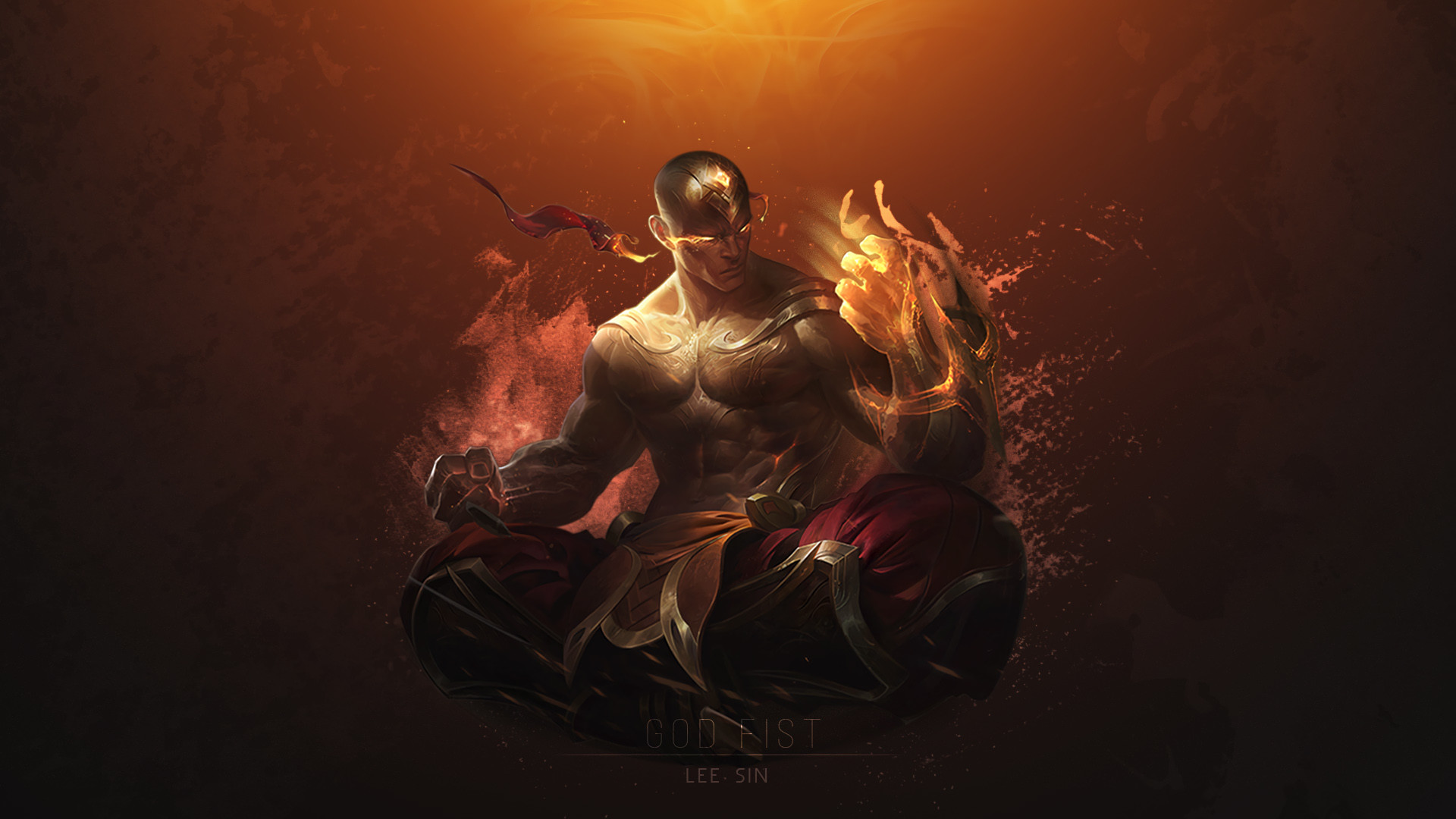 God Fist Lee Sin By Platna Hd Wallpaper Fan Art Artwork - God Fist Lee Sin - HD Wallpaper 