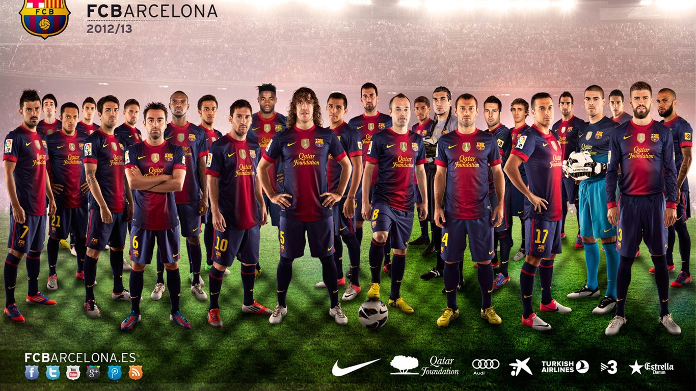 Squad 2012 13 Fc Barcelona Club Hd Wallpaper2012 - Fc Barcelona Hd - HD Wallpaper 