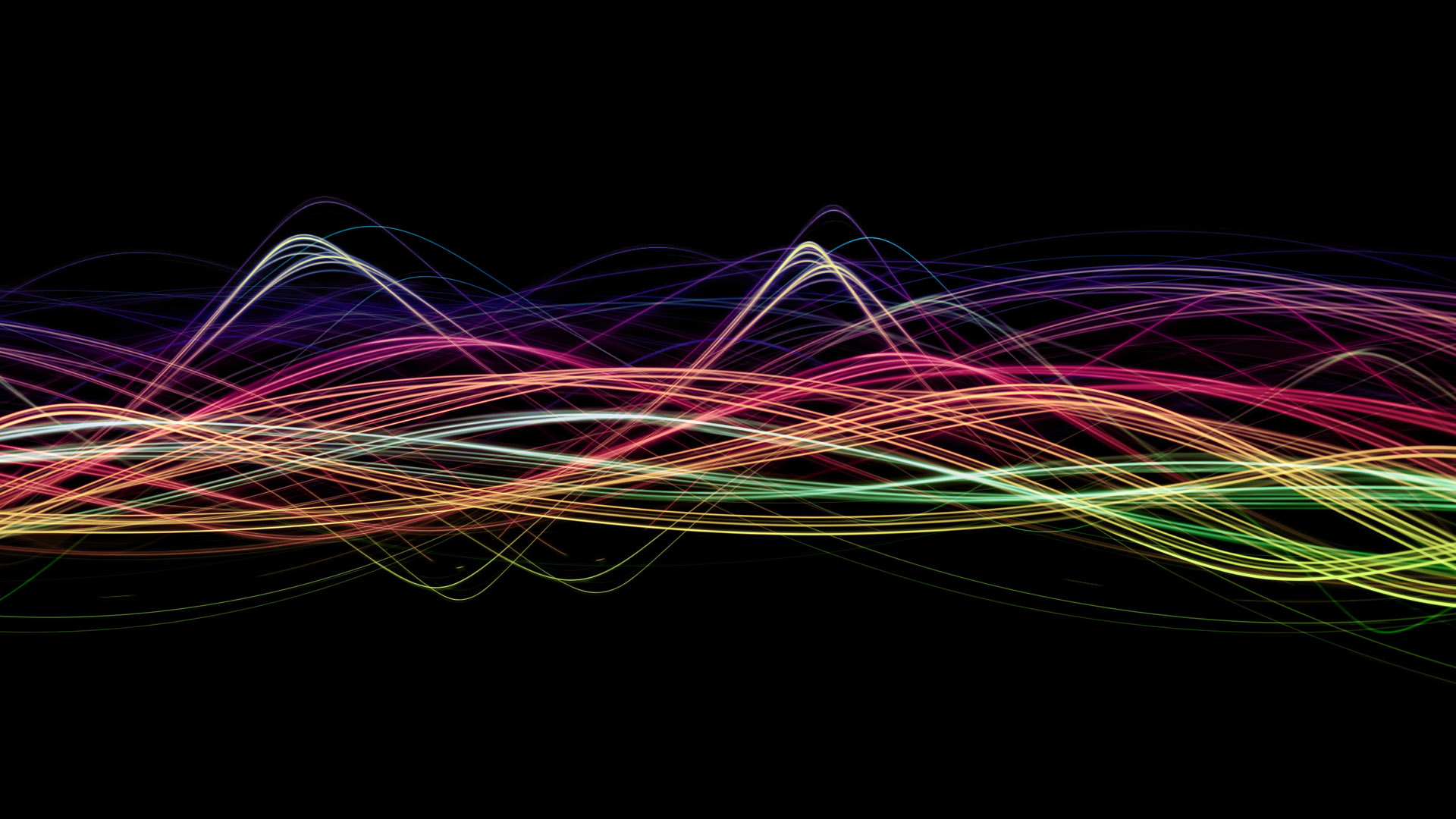 Colourful Light Waves - Electronics Background - HD Wallpaper 