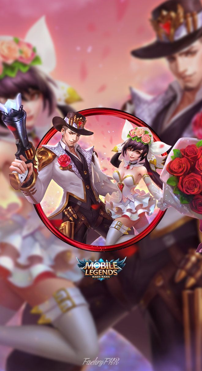 Wallpaper Phone Clint And Layla Valentine By Fachrifhr - Mobile Legends Clint And Layla - HD Wallpaper 