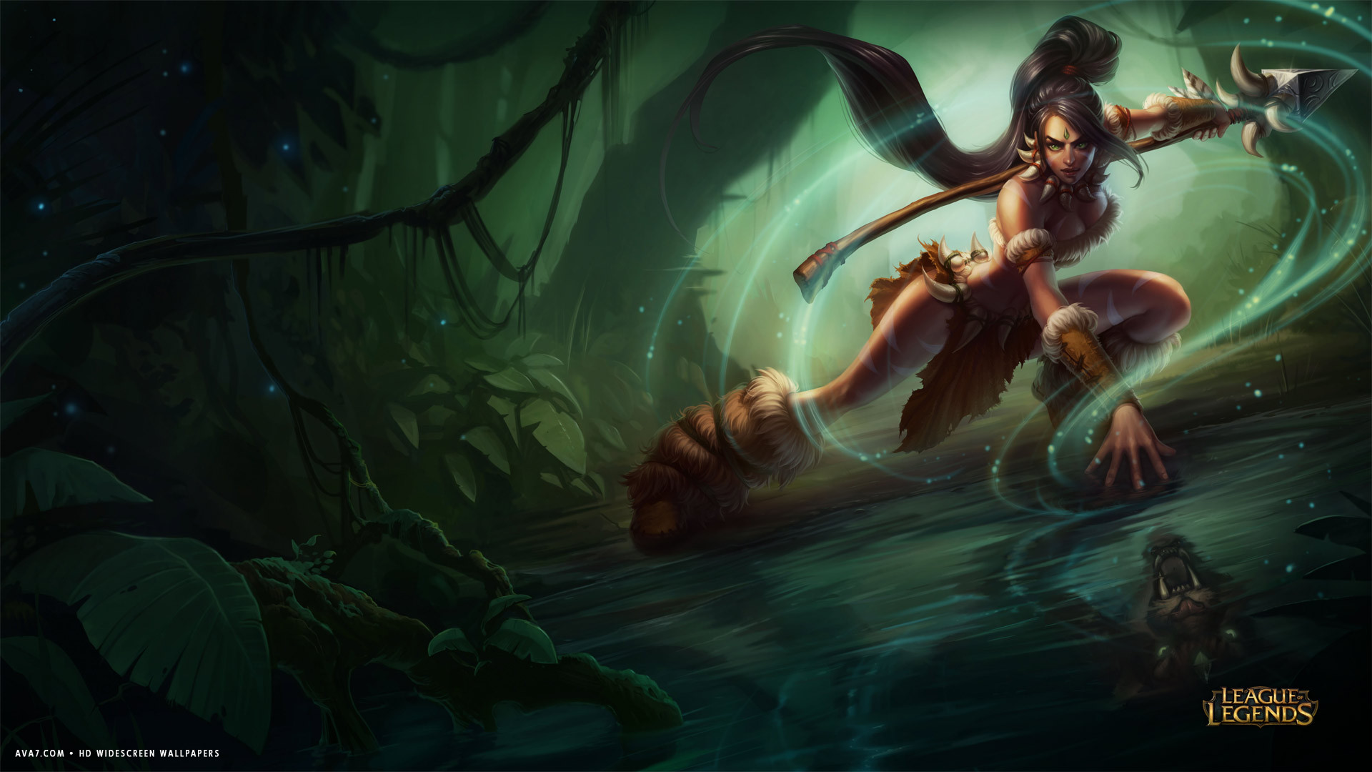 League Of Legends Game Lol Nidalee Girl Jungle Hd Widescreen - League Of Legends Jungle Character - HD Wallpaper 