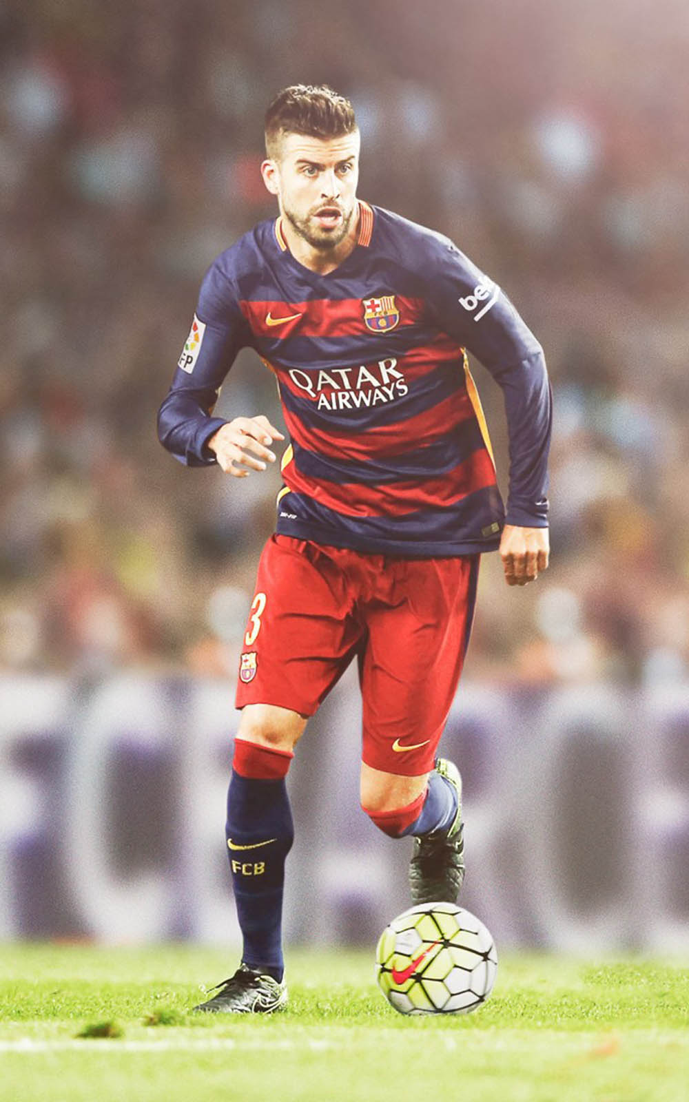 Gerard Pique In Fc Barcelona Hd Mobile Wallpaper - Fondos De Pantallas De Pique - HD Wallpaper 