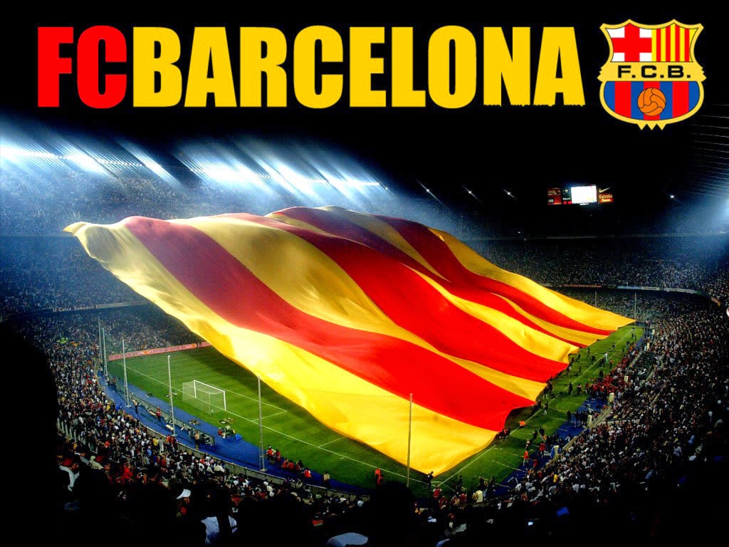 Barcelona Club Wallpapper - Catalan Flag Camp Nou - HD Wallpaper 