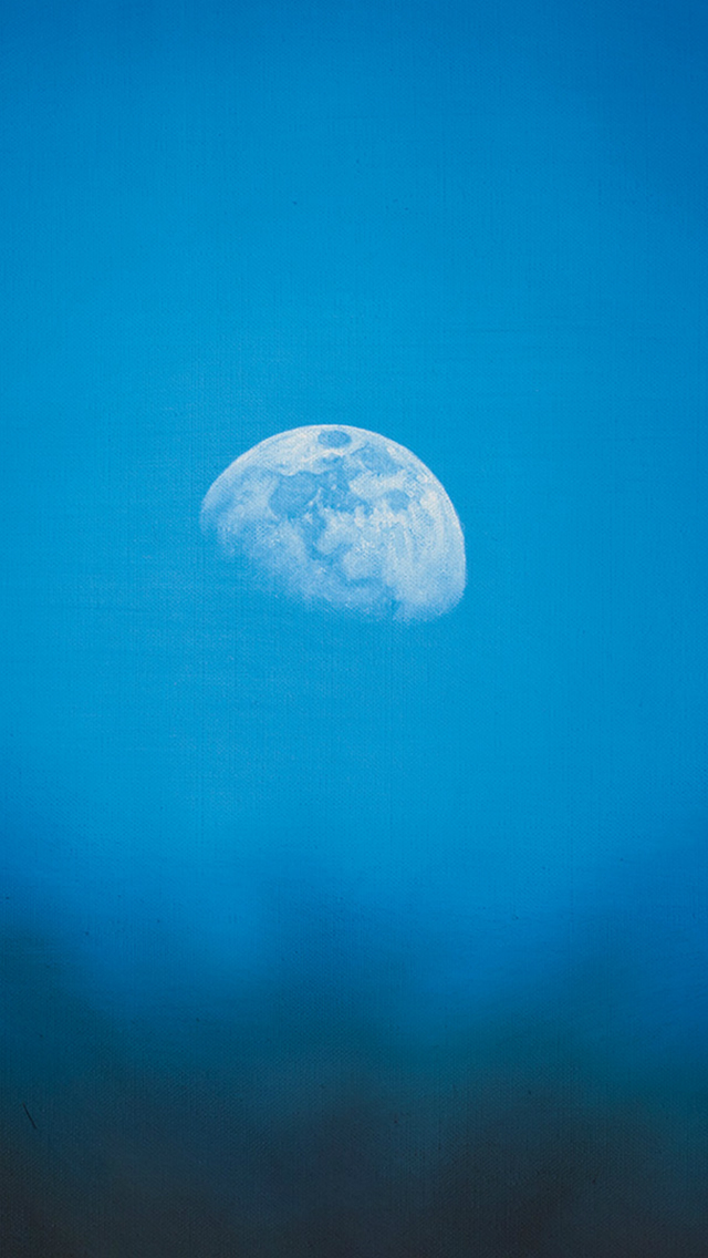 Moon Rise Day Nature Blue Dark Night Iphone Wallpaper - Iphone Wallpaper Blue Moon - HD Wallpaper 